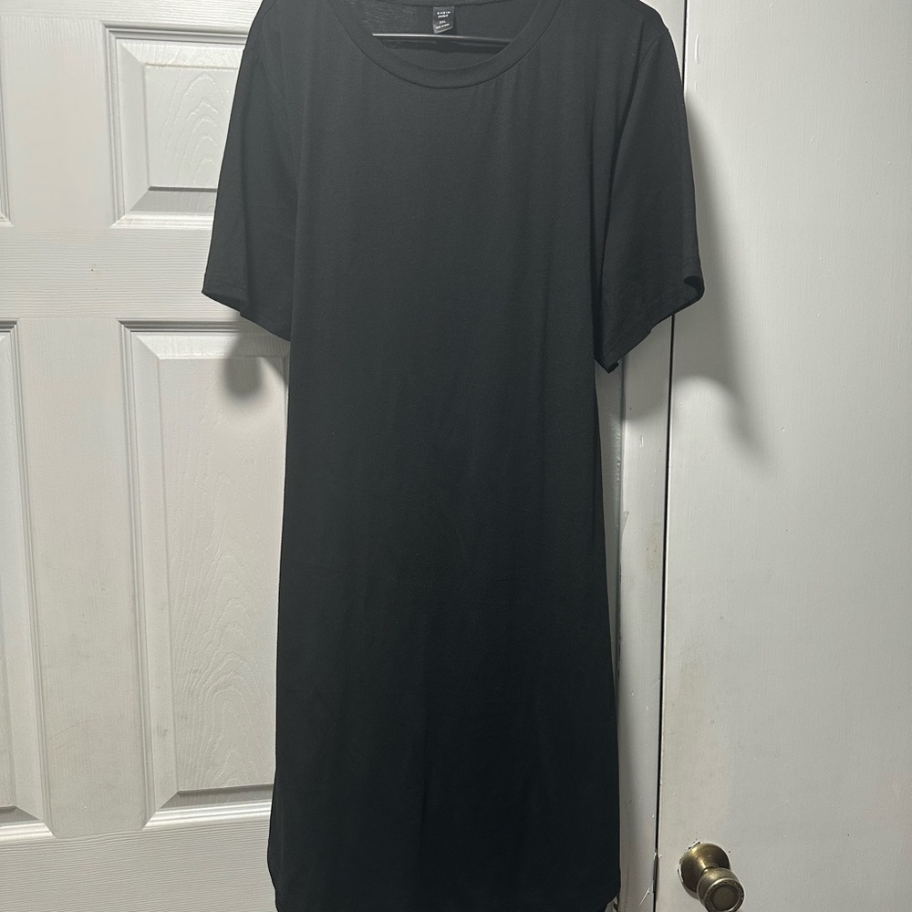 SHEIN Curve Black T-Shirt Dress